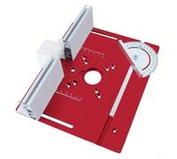 Router Table Insert Plate for Woodworking Trimmers Made from Aluminum Alloy with Miter Gauge for Accurate Cutting (Red)