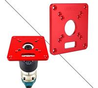 Router Table Insert Plate Universal Aluminum Alloy 6061 Anodic Oxidation Engraving Router Table Plate Router Table Insert Plate Trimmer Woodworking Engraving Machine Accessory