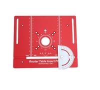Router Table Insert Plate with Miter Guide Aluminum Alloy Woodworking Bench Flip Board for Trimming Red MM Inch Scales