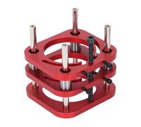Router Table Lift Base, Hand Cranked Height Adjustment, 51mm Maximum Stroke, Aluminum Alloy, Red, Manual Lifting for Woodworking Enthusiasts