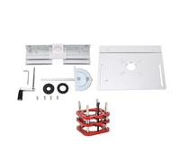 Router Table Lift System, Manual Router Lift Kit with 51mm Lifting Stroke, Universal for Engraving Slotting Trimming Chamfering Machines, Aluminum Alloy & Stainless Steel