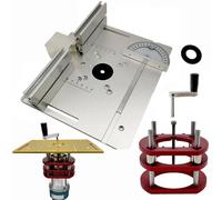 Router Table Lift System with Aluminum Table for Woodworking, Enhances Routing Precision and Assembly Efficiency