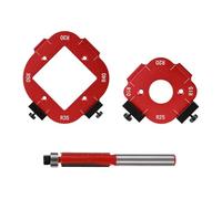 Router Template and Jig for Woodworking, Aluminum Alloy Corner Radius Guide Set R10/R15/R20/R25/R30/R35/R40/R50 for Precision Routing Furniture Edges & DIY Projects