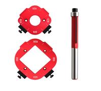 Router Template and Jig Set Aluminium Alloy Round Corner Radius Templates Woodworking Router with Router Bit R10/R15/R20/R25/R30/R35/R40/R50 for Precision Routing Furniture Edges & DIY Projects