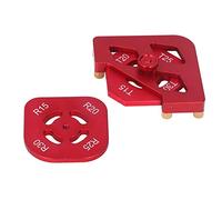 Router Template Corner Jig Set, Aluminium Alloy Round Corner Radius Template Kit with R15-R30 & T15-T30 Sizes, for Woodworking Photo Frames, Tables, Furniture Edges