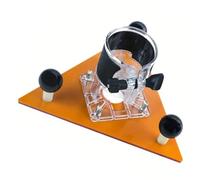 Router Triangular Base ABS Plastic Trimming Machine Plate for 65mm Trimmer Slotting Chamfering Woodworking Fine Finishing Curve Cutting Edge Planing Pattern Work