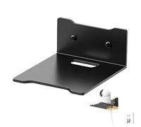 Router Wall Shelf Holder - Montaining Bracket, Walls Display | Sturdy Storage Platform, Compact TV Places with Cable Hole for Speaker, Projector, Modem, Audio, Device, Console