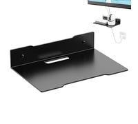Router Wall Shelf - Wall Mount Camera Shelf Floating Entertainment Center Shelves Small Metal AV Projector