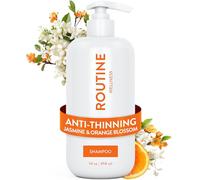 Routine Wellness Anti-Thinning Shampoo for Thinning Hair - Biotin DHT Blocker Women & Men - Color Safe Shampoo for Hair Loss - Jasmine & Orange Blossom 14oz