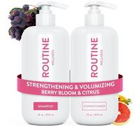 Routine Wellness Shampoo & Conditioner Set - Strengthening & Volumizing for Thinning Hair - Promotes Full, Voluminous, Healthy Hair - Berry Bloom & Citrus Set