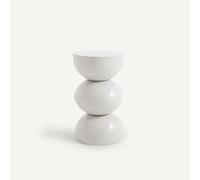 Rouva Side Table in Iron Metal dove grey