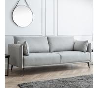 Roux Cosy Twill 3 Seater Sofa Grey