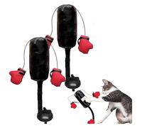 ROUYA Cat Boxing Toys, Interactive Kitten Toys Punching Bag With Dangling Boxing Gloves, Punching Bag Play Gym, Mini Box Punchings Cats Bags Toy, Funny Teasing Fun Activity(2pcs)