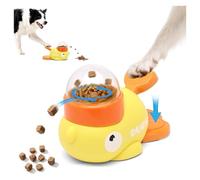 ROUYA Cat Treat Dispenser,Interactive Duck Cat Puzzle Feeders Toys Duck Dog IQ Training And Exercise (Yellow)