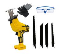 Rouzin Cordless Reciprocating Saw for Dewalt 18V/20V Battery, Electric Power Saw with 4 Blades, Brushed Motor 3500 SPM Variable Speed Reciprocating Saws for Metal, Wood, PVC Cutting (No Battery)