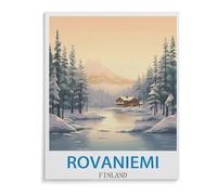 Rovaniemi Finland Vintage Travel Poster，Paper Jigsaw Puzzle 1000 Pieces Adult Toys Decompression Game（50x70CM）-C40