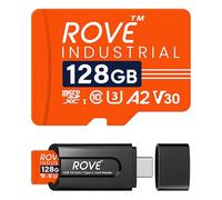 ROVE Industrial 128GB High Endurance Micro SD Card, USB 3.0 Card Reader | MicroSDXC 100MB/s, C10 U3 V30 A2, -40°C to 85 4K Ready, for Dash Cam, Android Smart Phones, Tablets, Games