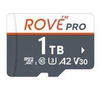 ROVE PRO Micro SD Card microSDXC 1TB Memory Card with Full-Size SD Adapter 100MB/s Read Speed, C10, U3, V30, 4K, A2 for Dash Cam, Android Smart Phones, Tablets, Games