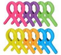 Rovedcity Beach Towel Clips Plastic Clothespins 12pcs Clothes Pins for Beach Chair Pool Chair