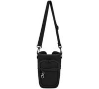 Rovelin 1 Pack Water Bottle Holder with Keychain for 40 oz Water Bottle Bag | Black water bottle carrier with adjustable shoulder strap and phone pocket, perfect for walking, hiking, camping, and travel.