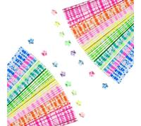 Rovelin 420 Sheet Origami Star Paper Strips Glow in The Dark | Lucky Star Folding Paper Double Sided Colourful Paper for DIY Crafts, Arts Projects Home and Party Decorations