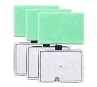 Rovelin 6 Pack Fish Tank Filter Cartridges and Algaway Pads Replacement | Compatible with Interpet CF1 CF2 CF3 Internal Filters, Multi-Layer Filtration for Crystal Clear Aquarium Water Maintenance