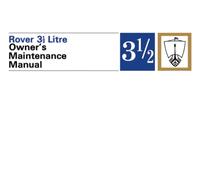 Rover 3 1/2 Litre Owners Maintenance Manual (Official Handbooks)