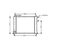 ROVER 200 Radiator 214 Gsi/Si Manual A/C + 1989-1995