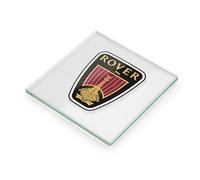 Rover Badge Glass Coaster Set 1989-2003 Logo British Car Gift OFFICIAL LICENCED PRODUCT (1, Plain Packaging)
