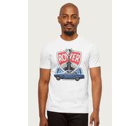 Rover Men's P6 2000 Car 1930's Badge Logo British Motor Heritage T-Shirt in White | Size: XL Rover White XL