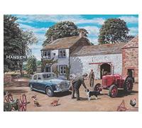 Rover P4 David Brown Tractor Farm Scene Blank Birthday Fathers Day Card
