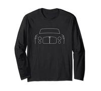 Rover P5 classic British car white outline graphic Long Sleeve T-Shirt