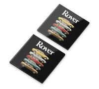 Rover SD1 Glass Coaster Set 3500 V8 Classic British Car Gift OFFICIAL LICENCED PRODUCT (2, Plain Packaging)