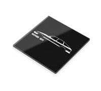 Rover SD1 Glass Coaster Set Rover 3500 V8 British Car Silhouette Gift Official Licenced Product (1, Plain Packaging)