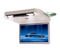 RoverOne 13.3inch Flip Down Car DVD Player with 1080P HDMI SD USB IR FM Speaker Game Rotating Screen Overhead Video Beige