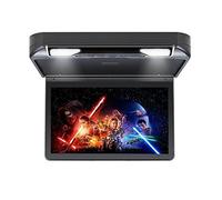 RoverOne 13.3inch Flip Down Car DVD Player with 1080P HDMI SD USB IR FM Speaker Game Rotating Screen Overhead Video Black