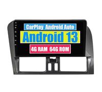 RoverOne Car Stereo CarPlay Head Unit for Volvo XC60 2008-2017 Android Auto Touch Screen Sat Navi Bluetooth WiFi Radio Player (For 2014-2017)