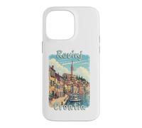 Rovinj Croatia Vintage Adriatic Travel Design Case for iPhone 14 Pro Max