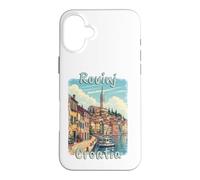 Rovinj Croatia Vintage Adriatic Travel Design Case for iPhone 16 Plus