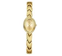 Rovixs Small Bracelet Watches Vintage Easy Read Ladies Quartz Wrist Watches Adjustable Strap with Tool, Gold-gold