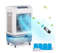 ROVSUN 10.5 Gallon Evaporative Air Cooler, 2600CFM Portable Swamp Chiller with Remote Control, Oscillation, 3 Speed, 7.5 Hour Timer and 40L Water Tank
