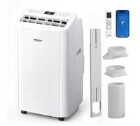 ROVSUN 12000BTU Air Conditioning Unit, 4-in-1 Portable Air Conditioner, Cooling Heating Dehumidifier Fan, Sleep Mode Function, Mobile AC Unit with Window Kit & Remote