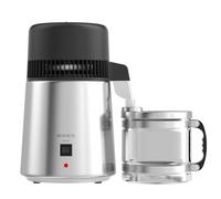 ROVSUN 4L Water Distiller with Flame-retardant Material, 750W Countertop Distilled Water Machine - BPA-Free Container & Stainless Steel Interior, Distilled Water Maker Purifier for Home Table,Silver
