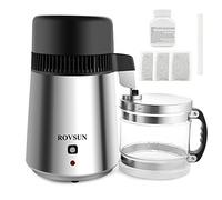 ROVSUN【Upgraded】 1.1 Gallon/4L Water Distiller Stainless Steel for Home, 750W Distilled Water Maker Machine, Water Distillers Countertop, Water Maker Purifier with Glass Container, 1L/H