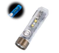 RovyVon A7 7075 Rechargeable Torch Mini Super Bright EDC Keyring Torch with Parking Light Glow in The Dark for Camping, Hiking, Outdoor