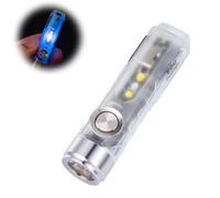 RovyVon A7 Rechargeable Torch Super Bright Mini EDC Keyring Torch with Sidelight Glow in The Dark for Camping, Hiking, Outdoors