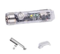 RovyVon Aurora A8-G4 Keyring Torch Rechargeable,420 Lumens 90 CRI Small Flashlight with White & Red & 365nm Sidelight,Magnetic Pocket Clip & Tail Base,IPX6,for Outdoor,Emergency