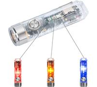 RovyVon Aurora A8 New 4th Keychain Flashlight, 650 Lumen Super Bright with EDC Pocket-Sized,USB-C Rechargeable,Momentary On, Lock Mode, for Camping Daily Use(Amber/Red/Blue)