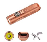 RovyVon Aurora A9 Pro G4 Copper Keychain, Max 650 High Lumens Super Bright with EDC Pocket Size, USB C Rechargeable, Temporary On, Lock Mode, Gift for Outdoor