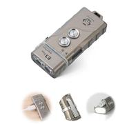 RovyVon E3 Plus EDC Flashlight, 7075 Aluminum Alloy with 6500K Cool White LED,Max 700 Lumen, USB-C Rechargeable Keychain Flashlight, Dual Power by Built-in Li-po/Replaceable AAA Battery